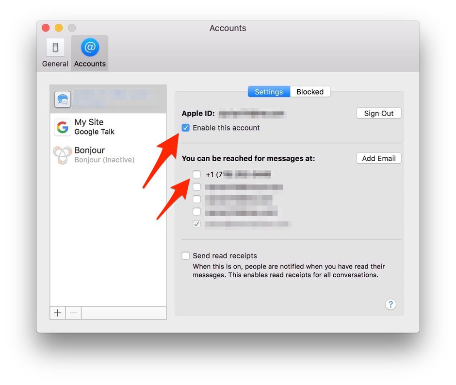 how to stop receiving messages on mac